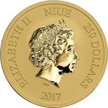 1 Unze Gold Niue Schildkröte 2017 (im Blister)