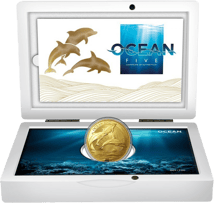 1 Unze Gold Ocean Five Delfin 2021 PP (Auflage: 100 | Polierte Platte | Zertifikat Nr. 99)