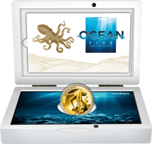 1 Unze Gold Ocean Five Oktopus 2023 PP (Auflage: 100 | Polierte Platte)