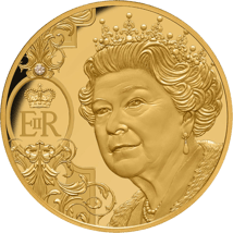 1 Unze Gold Queen Elizabeth II. - In Gedenken 2022 PP (Auflage: 250 | Polierte Platte | mit Diamant)
