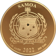 1 Unze Gold Samoa Aztekenkalender 2022 (Auflage: 100)