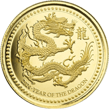 1 Unze Gold Samoa Drache 2024 PP (Auflage: 888 | Polierte Platte)