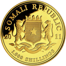 1 Unze Gold Somalia Elefant 2011