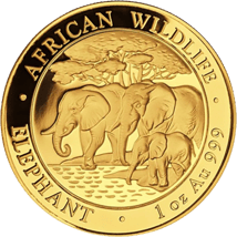 1 Unze Gold Somalia Elefant 2013