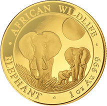 1 Unze Gold Somalia Elefant 2014