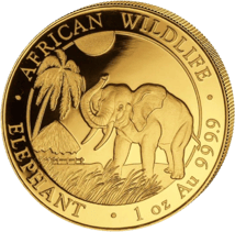 1 Unze Gold Somalia Elefant 2017