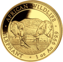 1 Unze Gold Somalia Elefant 2020