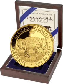 1 Unze Gold Somalia Elefant 2020 PM WMF (Privymark: World Money Fair Berlin | Auflage: 100 Stück)