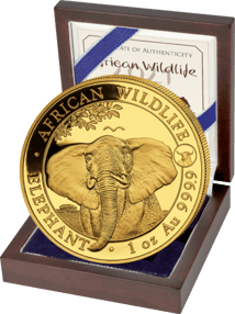 1 Unze Gold Somalia Elefant 2021 Privymark Ochse (Auflage: 100 | inkl Etui)
