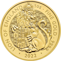 1 Unze Gold The Royal Tudor Beasts Lion of England 2022