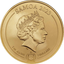 1 Unze Gold Samoa Four Guardians White Tiger 2023 (Auflage: 100)