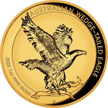 1 Unze Gold Wedge Tailed Eagle 2023 PP High Relief (Auflage: 500 | Polierte Platte)
