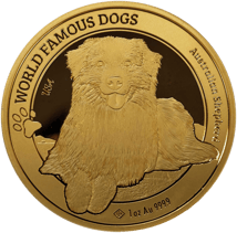 1 Unze Gold World Famous Dogs Shepherd 2024 (Auflage: 1.000 Stück)