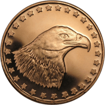 1 Unze Kupfermünze Eagle Head