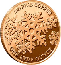 1 Unze Kupfermünze Let it Snow