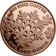 1 Unze Kupfermünze Merry Christmas Graffiti