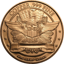 1 Unze Kupfermünze Quarter US Dollar
