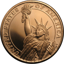 1 Unze Kupfermünze Statue of Liberty