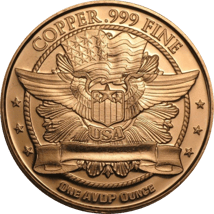 1 Unze Kupfermünze Walking Liberty