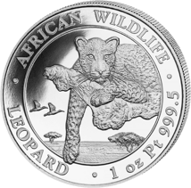 1 Unze Platin African Wildlife Leopard 2020 PP (Auflage: 30  | Etui & Zertifikat)