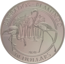 1 Unze Platin Barbados Flamingo 2021 (Auflage: 100)