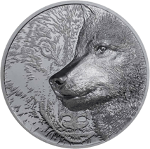 1 Unze Platin Mystic Wolf 2021 PP (Auflage:199 | Ultra High Relief)