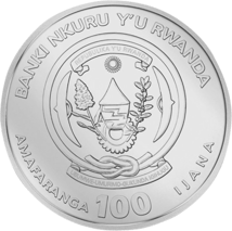 1 Unze Platin Ruanda Lunar Hase 2023 (Auflage: 88)