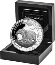 1 Unze Platin Somalia Elefant 2022 PP (Auflage: 30 | Polierte Platte)