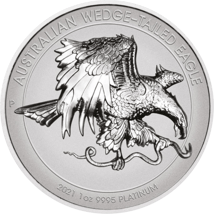 1 Unze Platin Wedge Tailed Eagle 2021 HR (Auflage: 350 | High Relief)