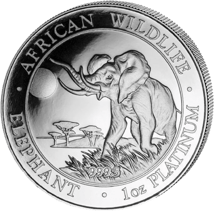 1 Unze Platinmünze Somalia Elefant 2016 (Auflage: 1.000 | im Etui)