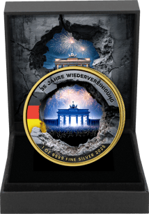 1 Unze Silber 35 Jahre Wiedervereinigung 2025 (Auflage: 100 | teilvergoldet)