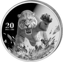 1 Unze Silber Ice Age Säbelzahntiger 2025 (Auflage: 5.000 | Polierte Platte)