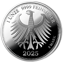 1 Unze Silber 5 Silbermark 2025 (Auflage: 5.000 | Polierte Platte)