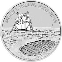 1 Unze Silber 50 Jahre Mondlandung (Auflage: 50.000 | Perth Mint)