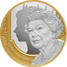 1 Unze Silber Queen Elizabeth II. In Gedenken 2022 PP (Auflage: 5.000 | Polierte Platte | teilvergoldet)