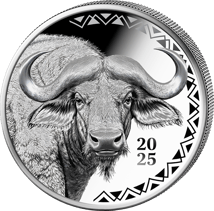 1 Unze Silber African Animals Büffel 2025 (Auflage: 1.000 | Polierte Platte)
