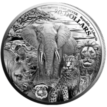 1 Unze Silber African Animals Löwe 2025 (Auflage: 5.000 | Polierte Platte)