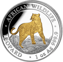 1 Unze Silber African Wildlife Leopard 2022 (Auflage: 5.000 | teilvergoldet)
