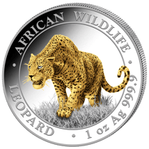 1 Unze Silber African Wildlife Leopard 2023 (Auflage: 5.000 | teilvergoldet)