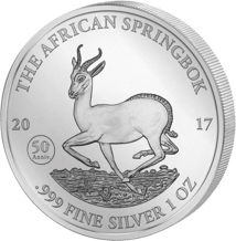 1 Unze Silber Afrikanischer Springbock 2017