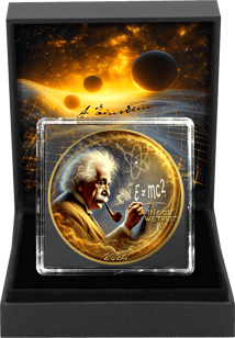 1 Unze Silber Albert Einstein (Auflage: 100 | teilvergoldet)