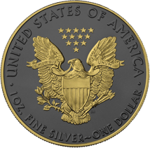 1 Unze Silber American Eagle 2021 (Auflage: 500 | teilvergoldet)