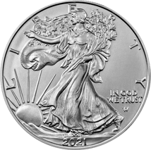1 Unze Silber American Eagle 2021 (Typ II)