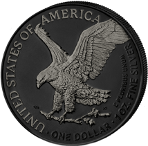 1 Unze Silber American Eagle 2023 Ruthenium-Black Edition (Auflage: 100)