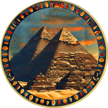 1 Unze Silber Ägypten Pyramiden 2024 (Auflage: 50 | coloriert | teilvergoldet)