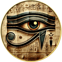 1 Unze Silber Horus Auge 2024 (Auflage: 50 | coloriert | teilvergoldet)