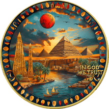 1 Unze Silber Ägypten Anubis 2024 (Auflage: 50 | coloriert | teilvergoldet)