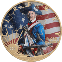 1 Unze Silber American Eagle Grenadier 2019 (Auflage: 100 | coloriert | gildet)