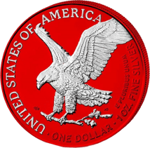 1 Unze Silber American Eagle Space Red 2022 (coloriert | Auflage: 100)