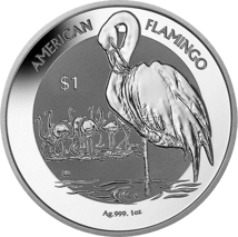 1 Unze Silber Amerikanischer Flamingo 2021 (Auflage: 10.000 Stücke)